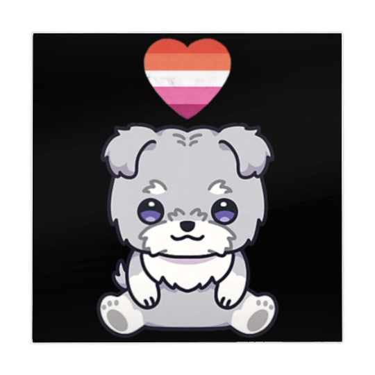 Lesbian Schnauzer Dog Lgbtq Pride Flag Anime Mahjong Mats