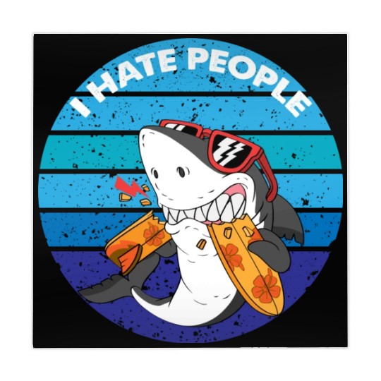 I Hate People Shark Fish Funny I Hate People Mahjong Mats