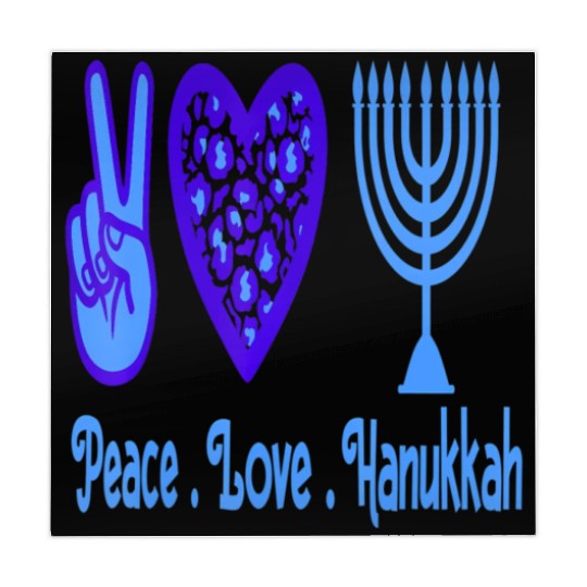 Peace Love Hanukkah 2021 Jewish Menorah Hanukkah C Mahjong Mats