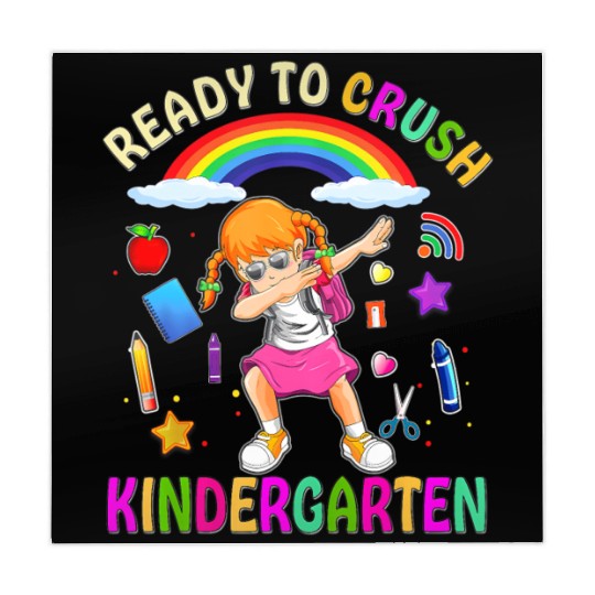Ready To Crush Kindergarten Cute Dabbing Girl Back Mahjong Mats