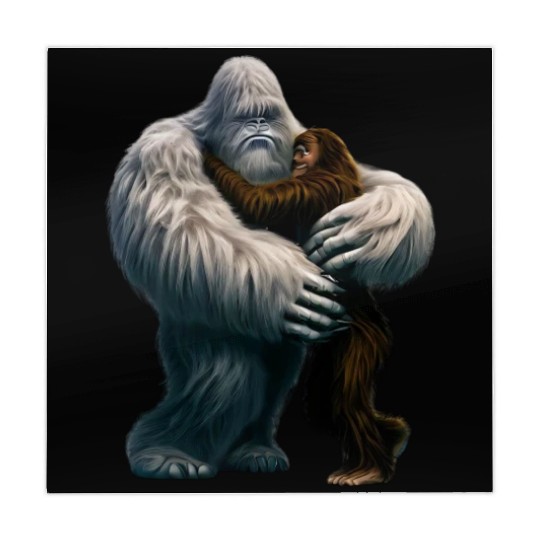 Yeti hugs Bigfoot Mahjong Mats