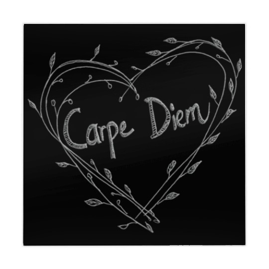 Carpe Diem Quote Heart Twigs Mahjong Mats