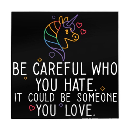 Rainbow Pride Flag Be Careful Who You Hate Mahjong Mats