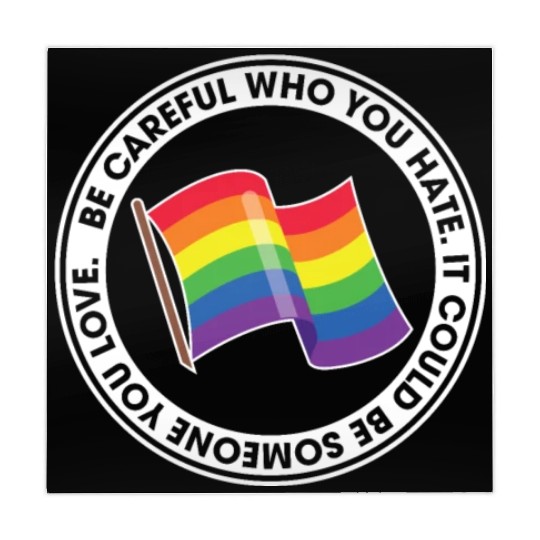 Proud Rainbow Pride Flags LGBT Be Careful Who You Mahjong Mats