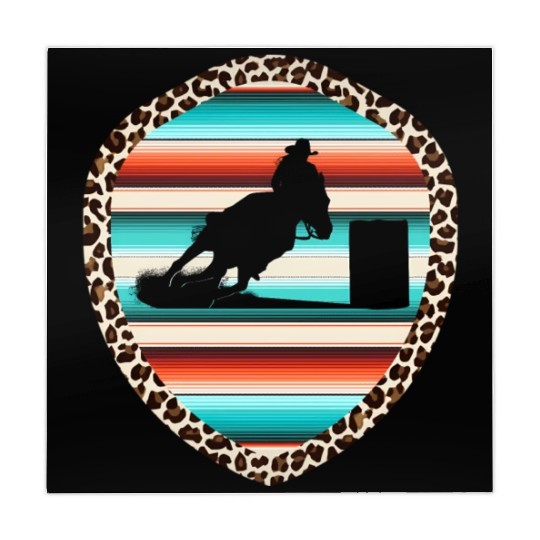 Horse Barrel Racing Serape Leopard Pattern Rodeo Mahjong Mats