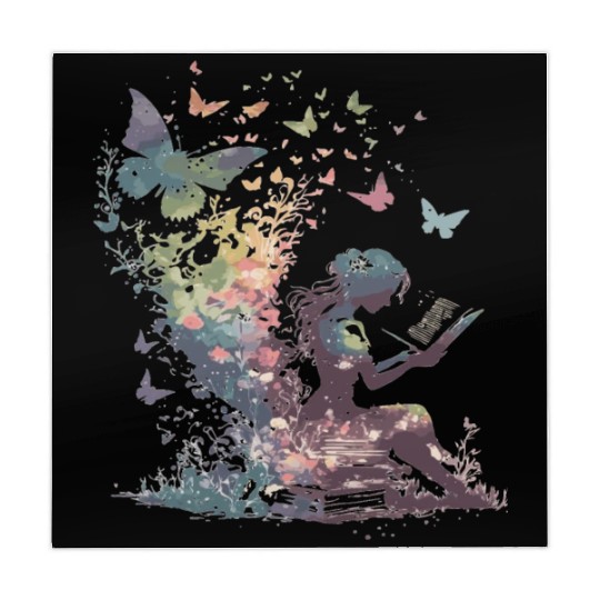 Watercolor Butterfly Fairy Read Book Library Fanta Mahjong Mats