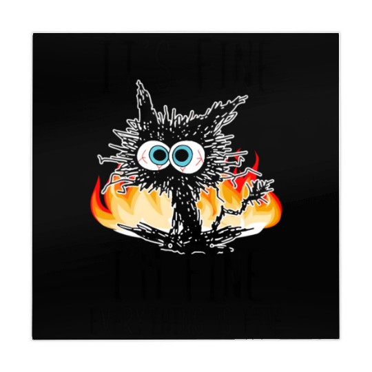 It'S Fine I'M Fine Everything Is Fine Cat Mahjong Mats