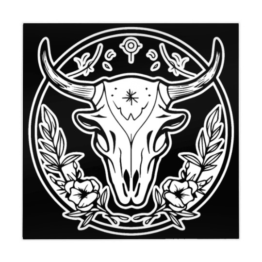 Cow Skull Boho Mahjong Mats