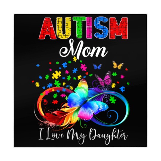Butterfly Autism Mom I Love My Daughter Support Mahjong Mats