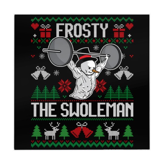Frosty The Swoleman Ugly Snowman Gym Mahjong Mats
