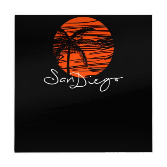 Creative San Diego Travel Vacation- Sunset - Palm Mahjong Mats