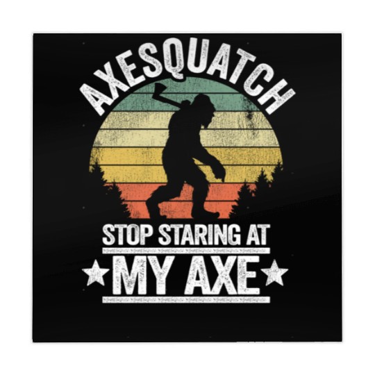 Funny Vintage Bigfoot Axe Throwing Axesquatch Gift Mahjong Mats