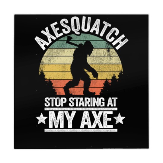 Funny Vintage Bigfoot Axe Throwing Axesquatch Gift Mahjong Mats