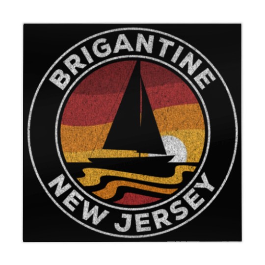 Brigantine New Jersey Sailboat 70S Sunset Mahjong Mats