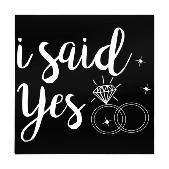 I Said Yes Yes Engagement Wedding Announcement Mahjong Mats