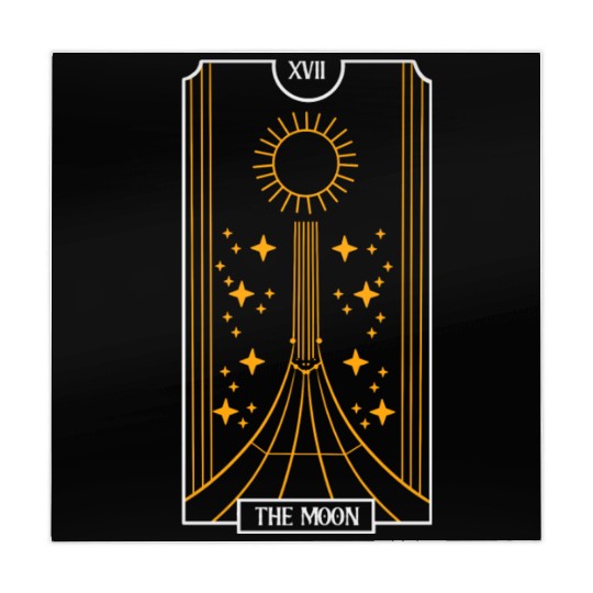 The Moon Black Tarot Card Occultism Devil Gothic Mahjong Mats