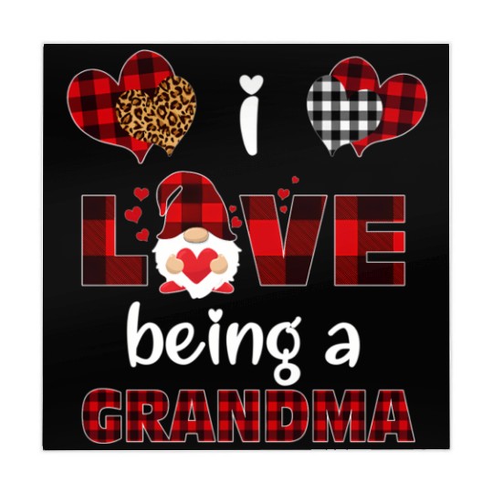 I Love Being Grandma Gnomes Family Valentine'S Day Mahjong Mats