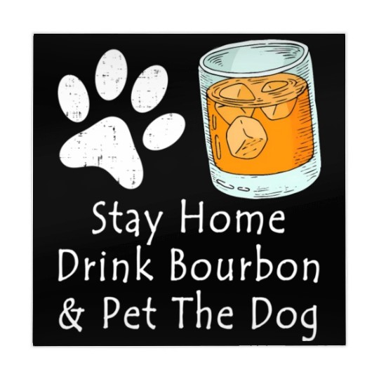 Stay Home Drink Bourbon And Pet The Dog Mahjong Mats
