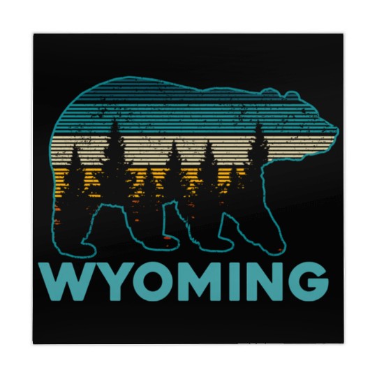 Wyoming Grizzly Bear Nature Hiking Mahjong Mats