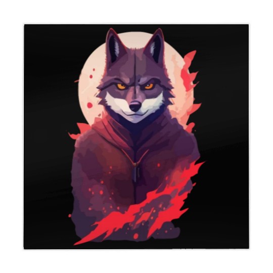 Ninja Style: The Cute Wolf Face with a Twist of Me Mahjong Mats