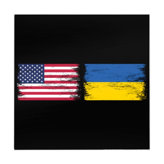 Ukrainian American Flag Ukraine Usa America Roots Mahjong Mats