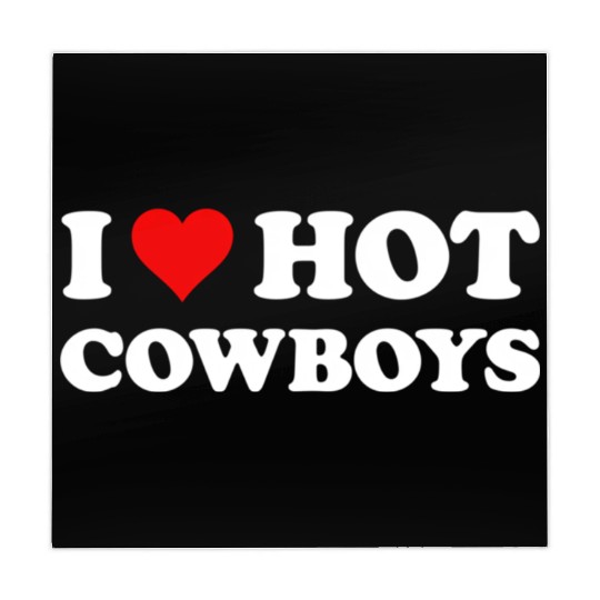 I Love Hot Cowboys Western Rodeo Mahjong Mats