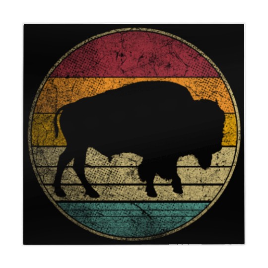 Buffalo Distressed Bison Animal Dad Mahjong Mats