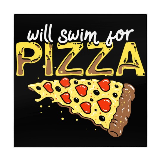 Pizza Swimming Lover Gift Will Swim For Pizza Mahjong Mats