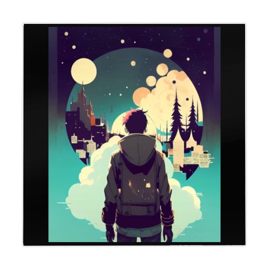 Whispers of the Night Captivated by a Cityscape Mahjong Mats