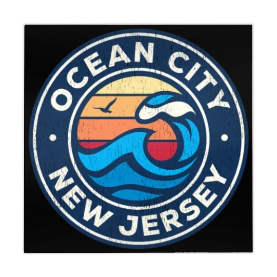 Ocean City New Jersey Nj Nautical Waves Mahjong Mats