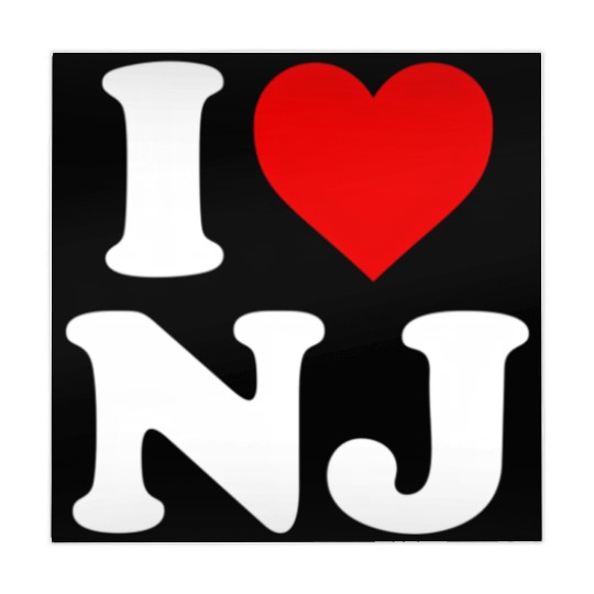I Love Nj Heart New Jersey Mahjong Mats