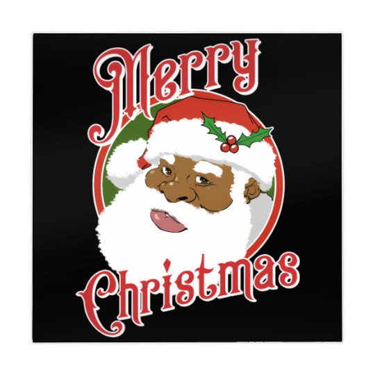 Black Merry African American Santa Claus Mahjong Mats