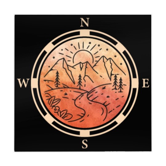 Hiker Mountains Compass climbing Mountaineering Mahjong Mats