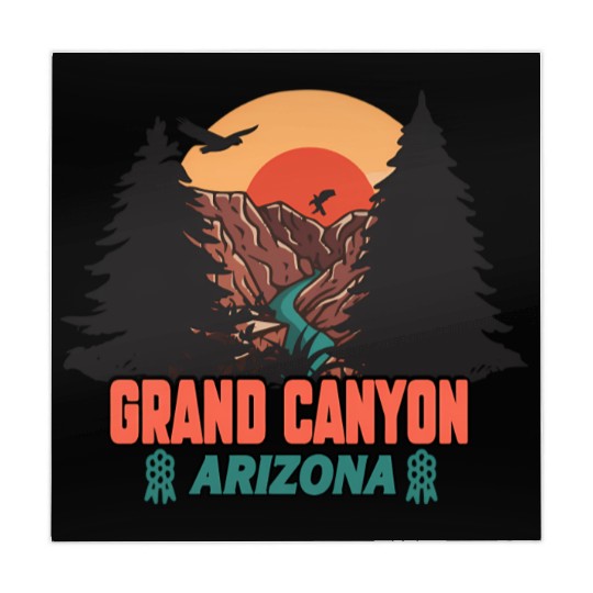 Grand Canyon Arizonna National Park Illustration Mahjong Mats