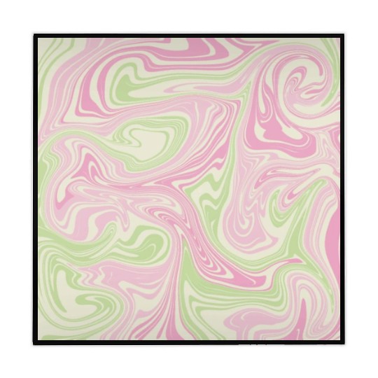Psychedelic Swirl Green Pink Pattern Mahjong Mats