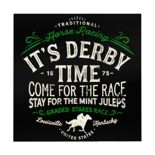 Derby Time Louisville Kentucky Horse Racing Mahjong Mats