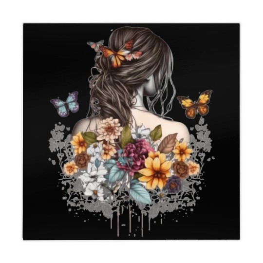 Butterfly Girl Lady of Butterflies Mahjong Mats