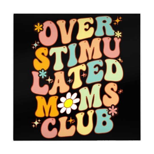 Groovy Overstimulated Moms Club On Back Mother'S Mahjong Mats