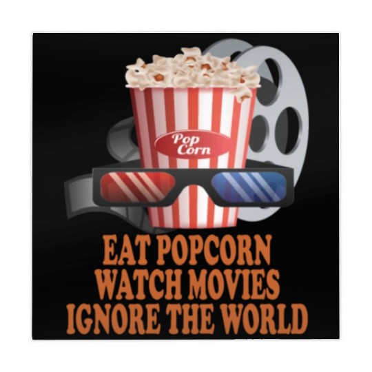 Eat Popcorn Watch Movies Ignore The World Mahjong Mats