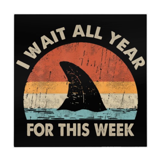 I Wait All Year For This Week shark Lover Ocean Mahjong Mats