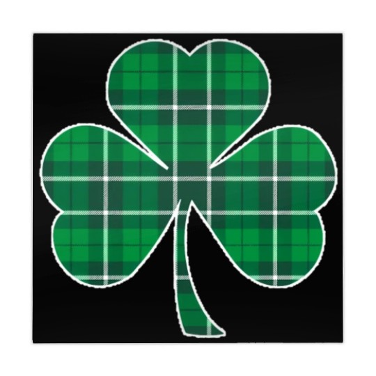 St Patric Day Irish Green Buffalo Plaid Shamrock Mahjong Mats