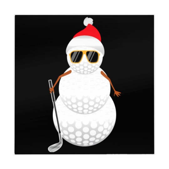 Santa Snowman Golf Ball Golfer Mahjong Mats
