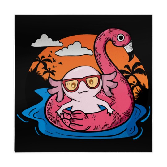 Axolotl Gift Women Swimming Pool Flamingo Axolotl Mahjong Mats