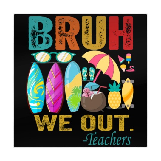 Cute End Of School Year Teacher Summer Bruh We Out Mahjong Mats