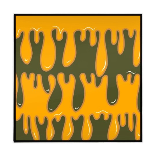 Trippy Green Yellow Liquid Drop Swirl Flow Groovy Mahjong Mats