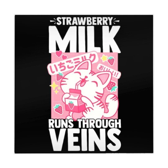 Strawberry Milk Shake Korean Vegan Japanese Drink Mahjong Mats