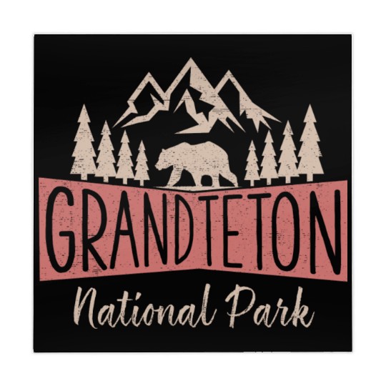 Vintage Grand Teton National Park Us Mountains Mahjong Mats