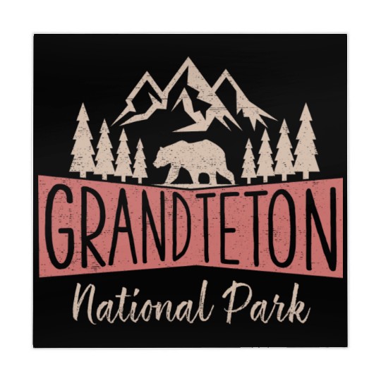 Vintage Grand Teton National Park Us Mountains Mahjong Mats