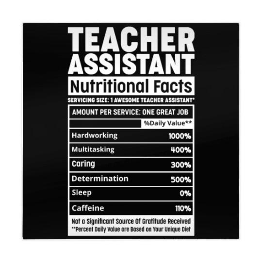 Teacher Assistant Nutritional Fact Teacher Element Mahjong Mats
