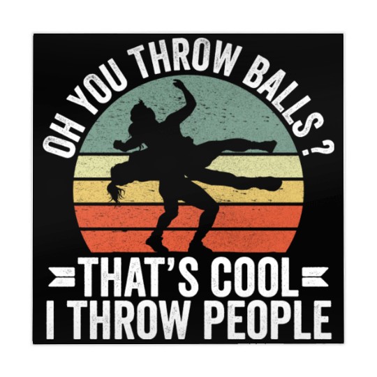 I Throw People Wrestling Girl Funny Quote Mahjong Mats